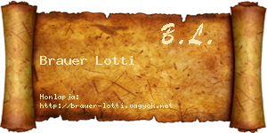 Brauer Lotti névjegykártya